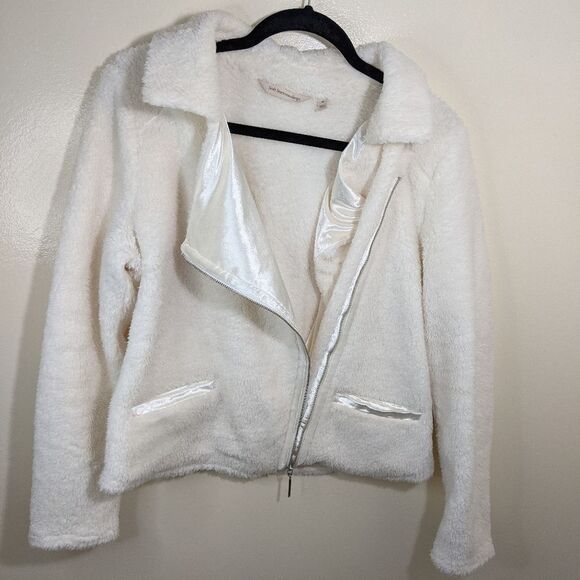 Soft Surroundings Mikka Moto Sherpa Jacket Full Zip Size Medium - Picture 4 of 10